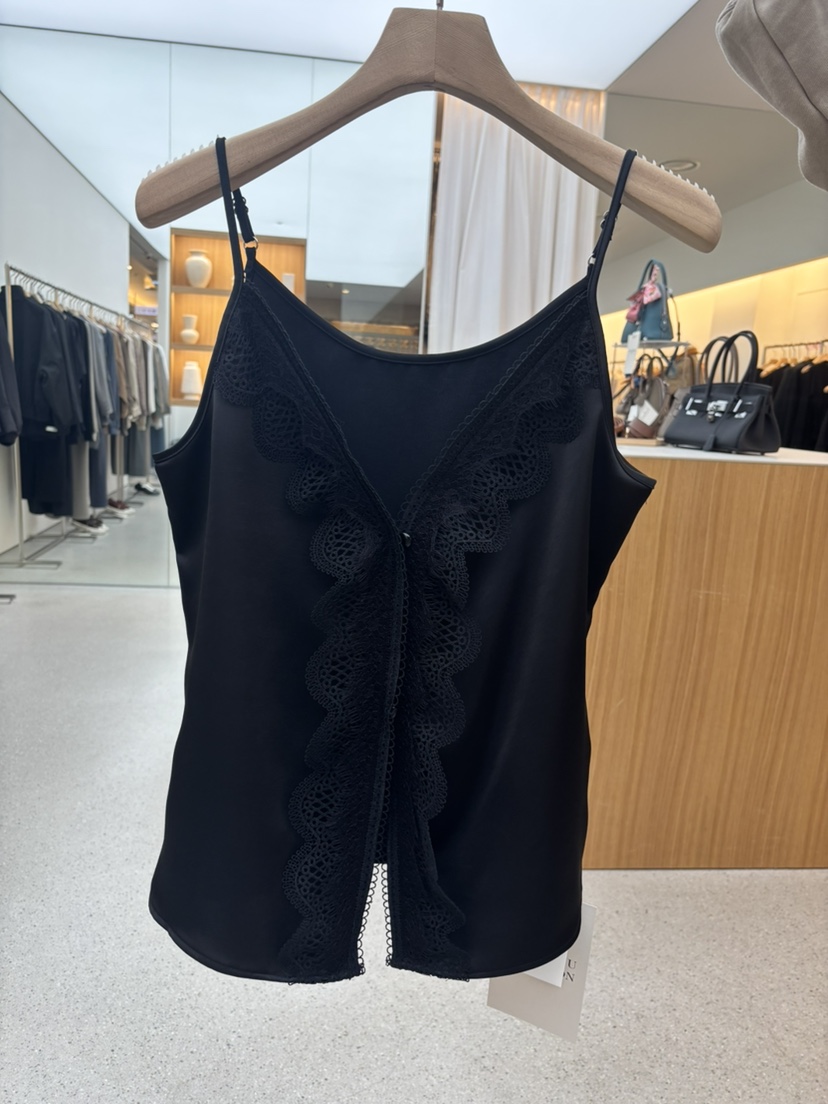 JUJU東大門㊣代購女士新品職業25秋冬時尚人氣吊帶背心蕾絲JUJU吊帶/背心圖色2