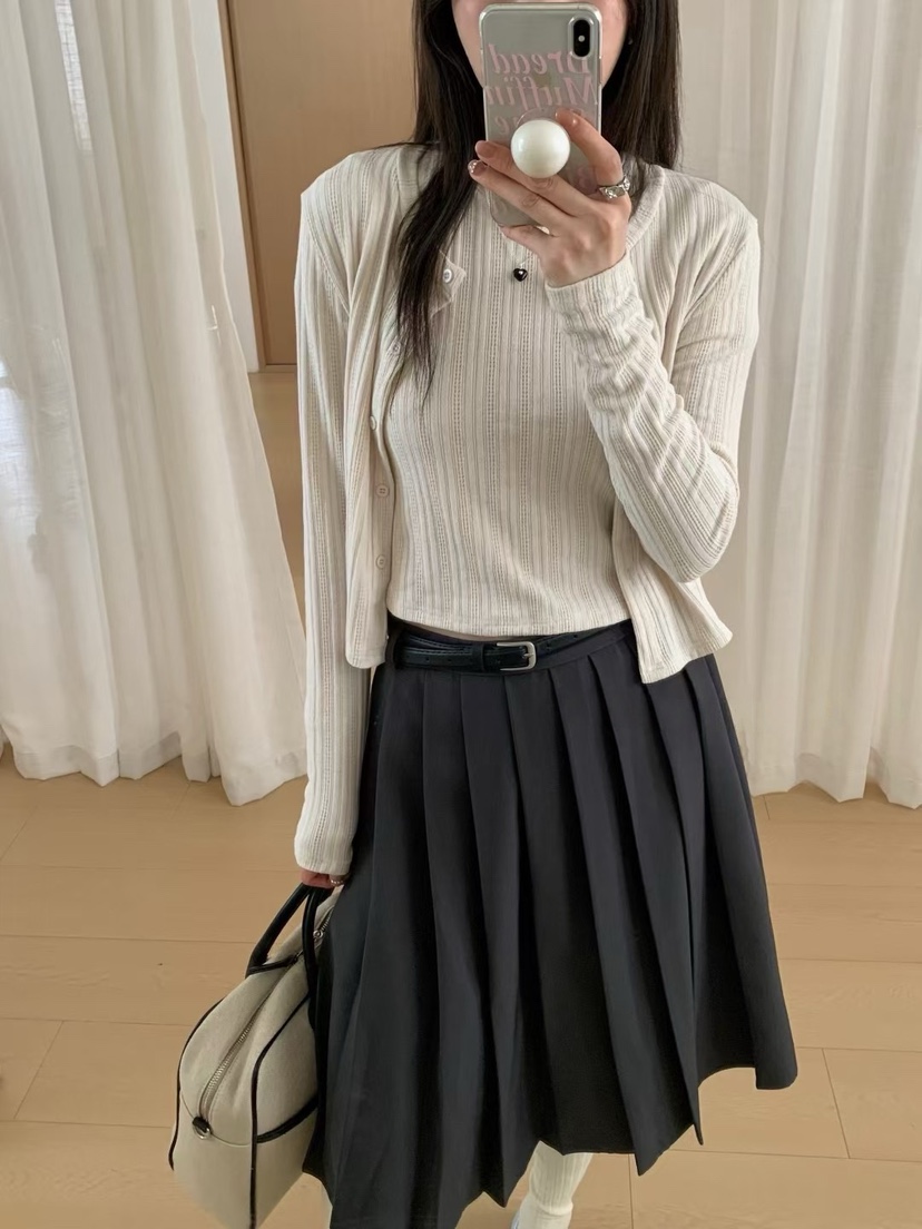 DOUZEMOIS東大門㊣直郵女士新款25秋冬職業半身裙中短裙含腰帶DOUZEMOIS半身裙/中短裙