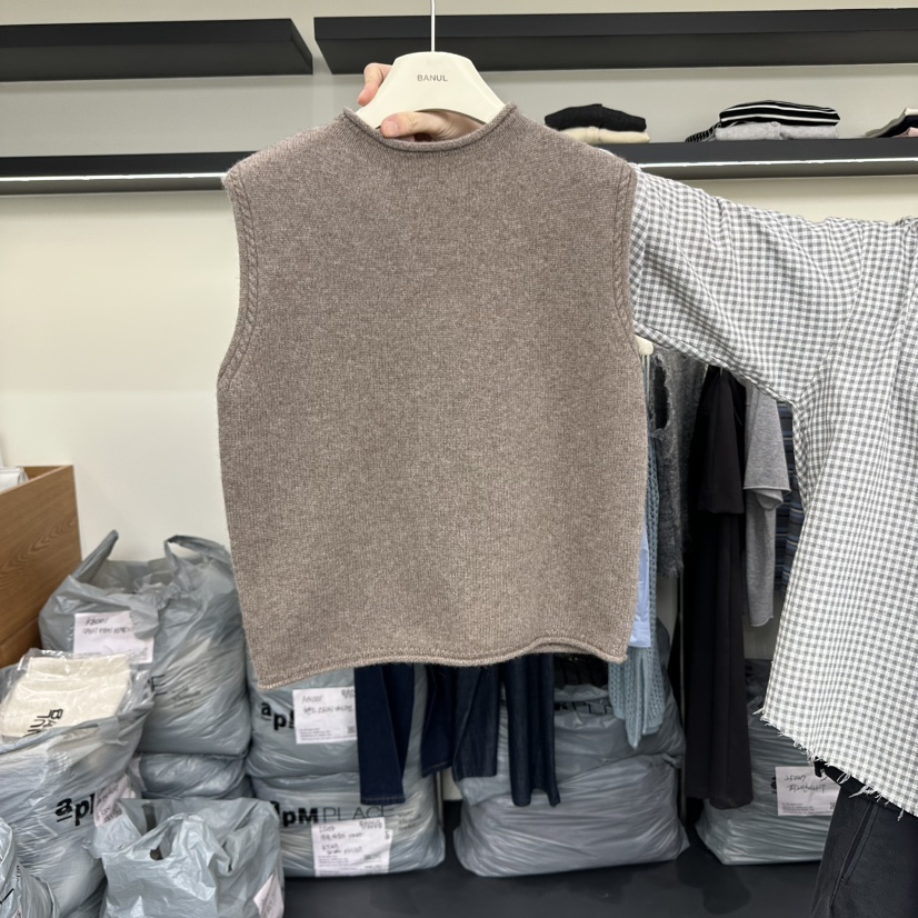 BANUL東大門㊣實拍女士新品時尚職業真品休閑熱賣吊帶背心羊絨BANUL吊帶/背心圖色4