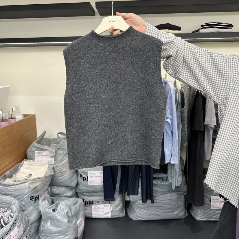 BANUL東大門㊣實拍女士新品時尚職業真品休閑熱賣吊帶背心羊絨BANUL吊帶/背心圖色5