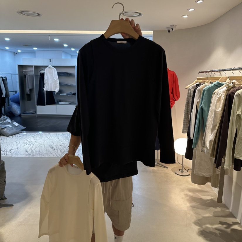 ROOM K-P東大門㊣代購女士新品熱賣25秋冬人氣時尚長袖T恤ROOM K長袖T恤圖色2