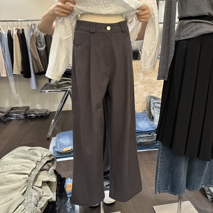 VIBELLE韓國代購㊣女裝新品人氣熱賣25秋冬職業休閑褲不含腰帶VIBELLE休閑褲圖色4