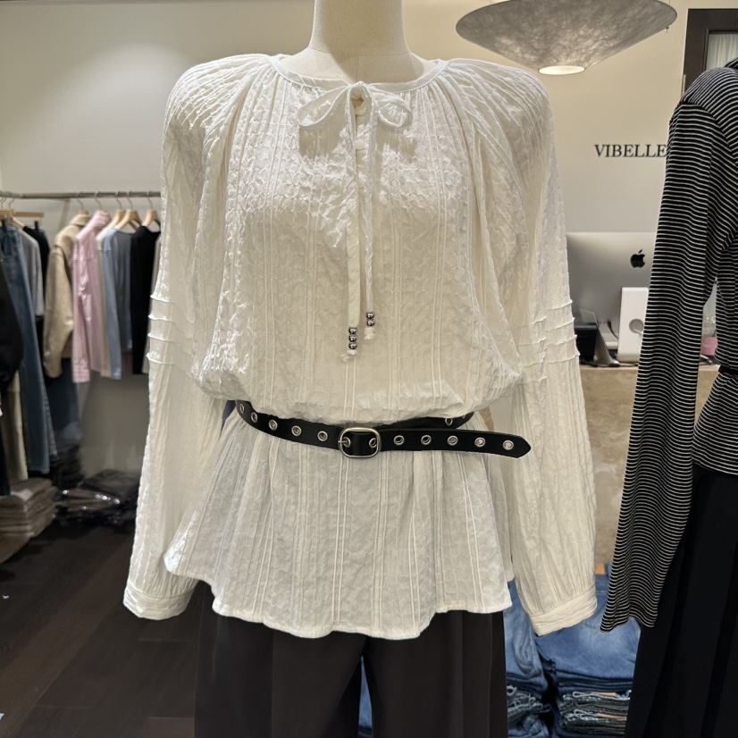 VIBELLE東大門㊣代購女裝新品休閑25秋冬人氣職業襯衫蕾絲衫VIBELLE襯衫/蕾絲衫