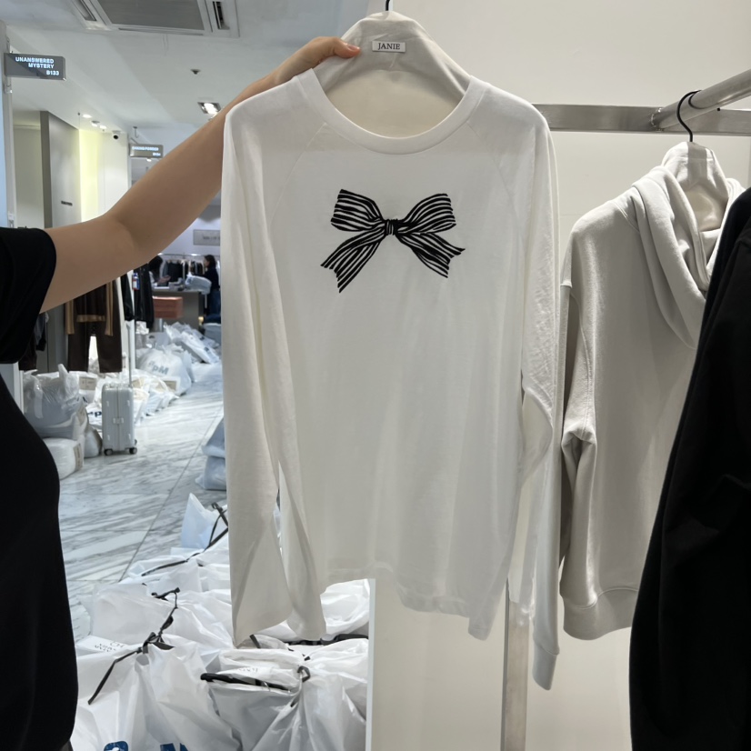 JANIE/NIA韓國代購㊣女裝新款25秋冬推薦人氣真品職業長袖T恤JANIE/NIA長袖T恤