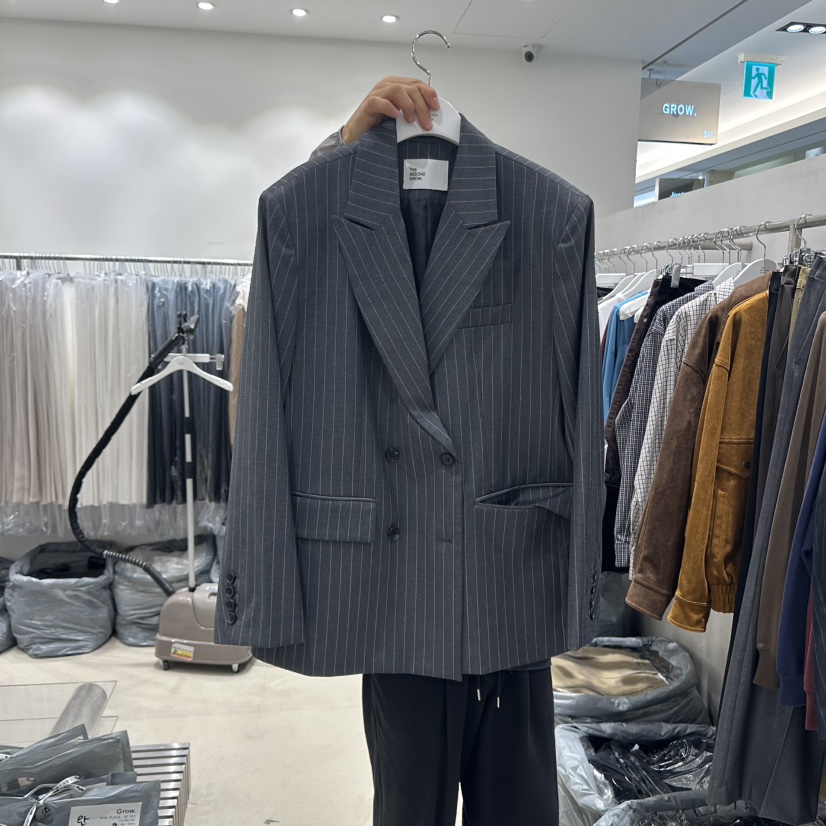 THE SECOND GROW東大門㊣代購女裝新品時尚25秋冬夾克雙層THE SECOND GROW夾克
