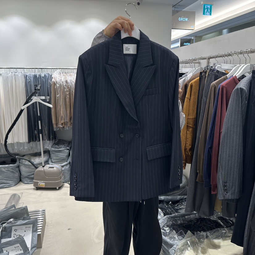 THE SECOND GROW東大門㊣代購女裝新品時尚25秋冬夾克雙層THE SECOND GROW夾克圖色2