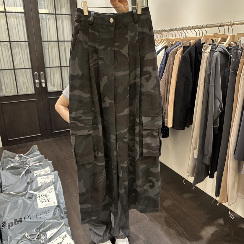 VIBELLE東大門㊣直郵女裝新品25秋冬人氣休閑推薦休閑褲迷彩VIBELLE休閑褲圖色2