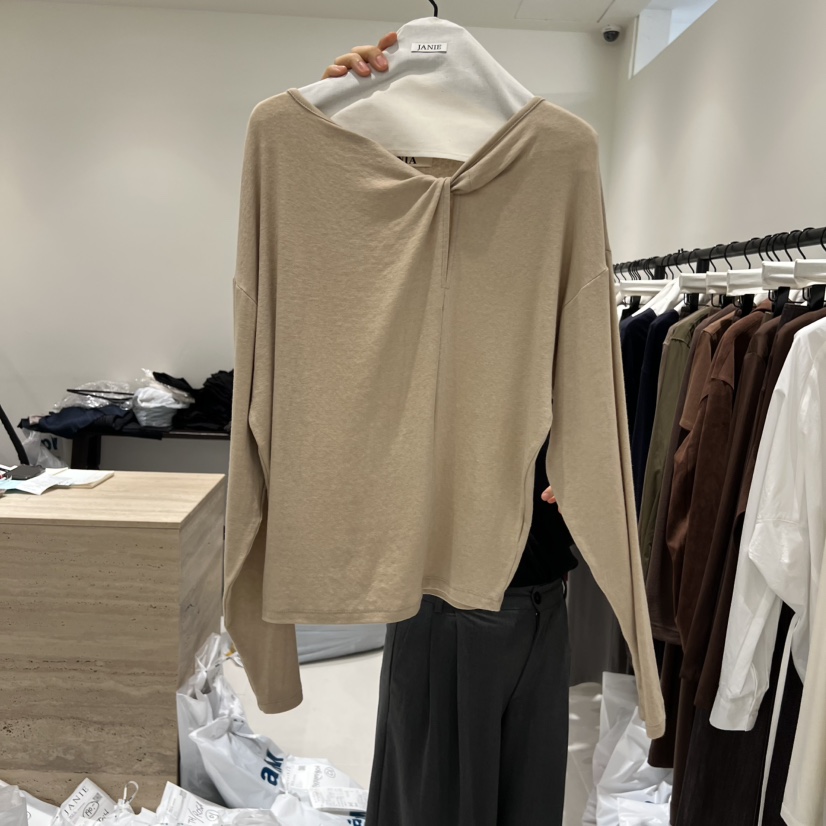 JANIE/NIA東大門㊣代購女士新品時尚25秋冬職業推薦長袖T恤JANIE/NIA長袖T恤圖色2