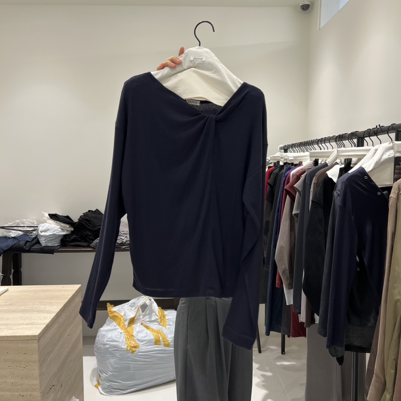 JANIE/NIA東大門㊣代購女士新品時尚25秋冬職業推薦長袖T恤JANIE/NIA長袖T恤圖色3