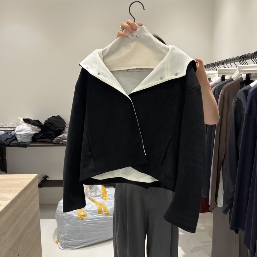 JANIE/NIA東大門㊣實拍女士新款25秋冬職業休閑夾克絨面革JANIE/NIA夾克圖色2
