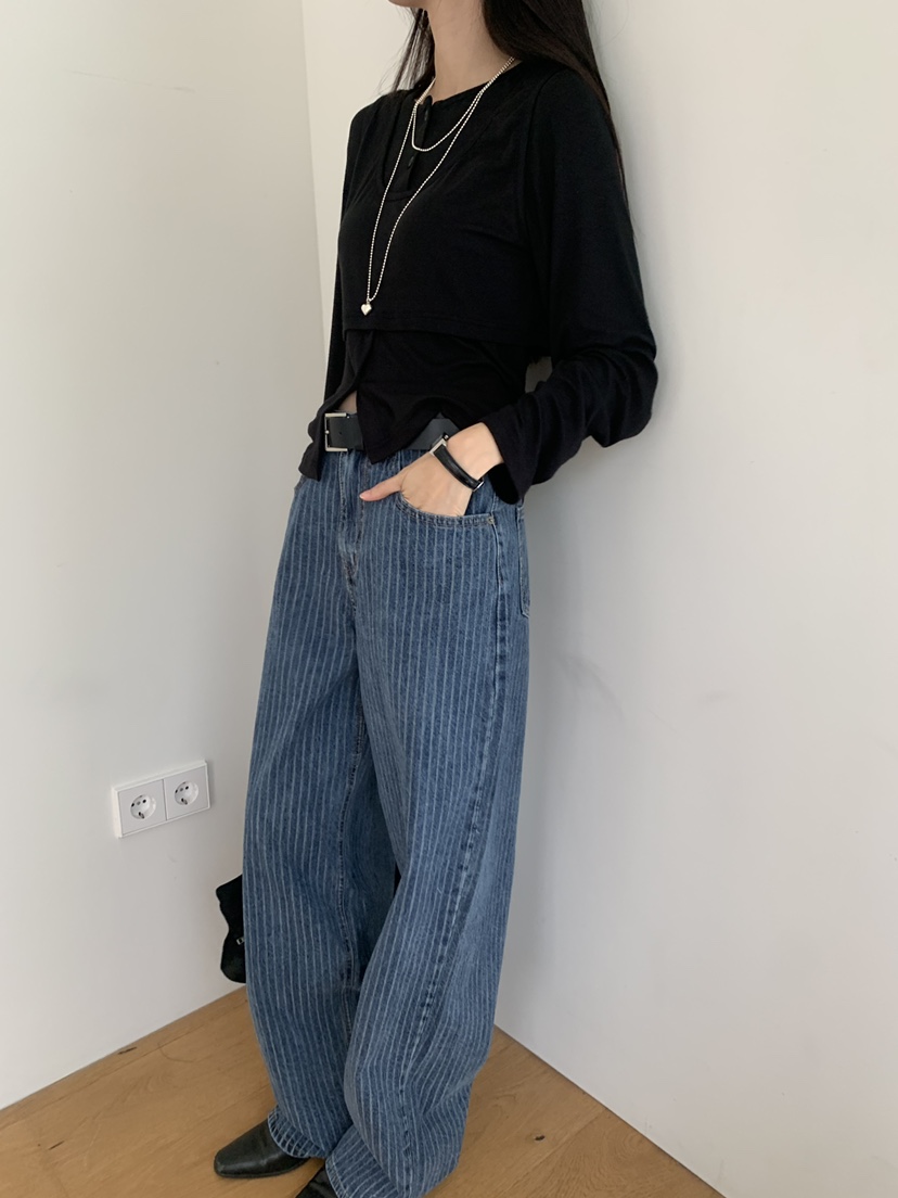 GAMDONG韓國直郵㊣女士新款熱賣真品休閑推薦職業25秋冬牛仔褲GAMDONG牛仔褲