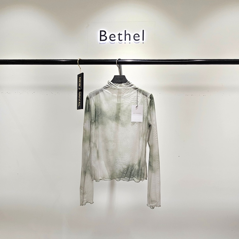 BETHEL東大門㊣實拍女裝新款推薦人氣25秋冬時尚長袖T恤透視BETHEL長袖T恤