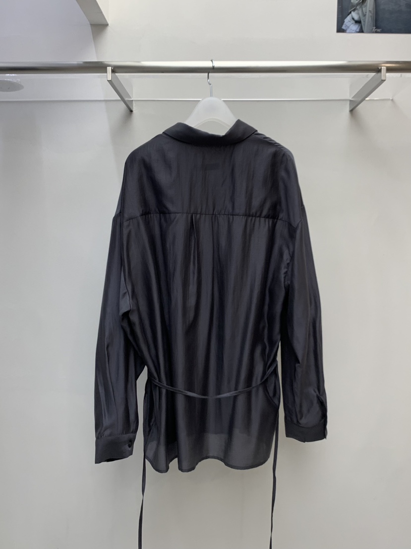 GAMDONG東大門㊣代購女士新品熱賣真品25秋冬襯衫蕾絲衫含腰繩GAMDONG襯衫/蕾絲衫