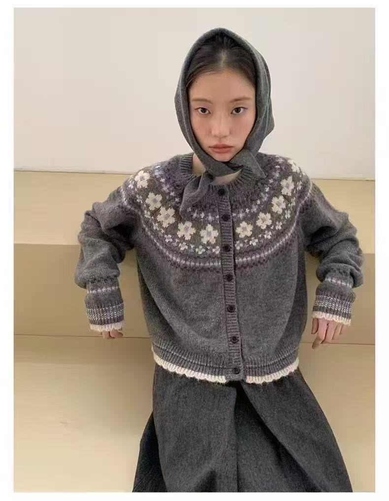 MERCY東大門㊣實拍女士新品推薦休閑人氣時尚25秋冬針織衫開衫MERCY針織衫
