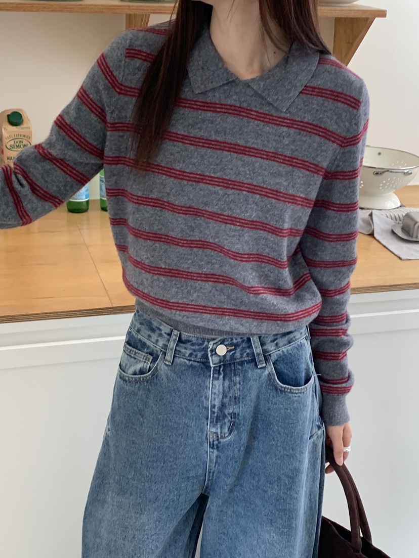 RIVER RAIN韓國代購㊣女裝新品25秋冬職業人氣休閑時尚針織衫RIVER RAIN針織衫