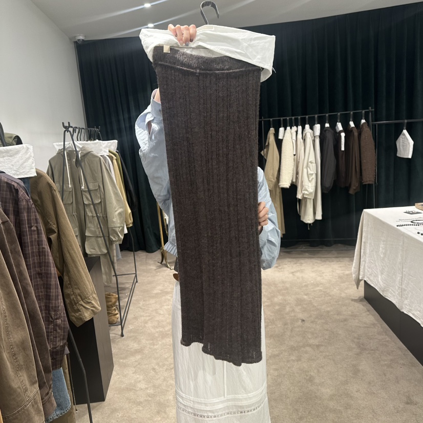 ETER東大門㊣實拍女裝新品25秋冬休閑推薦長裙羊駝毛含腰繩eter/VERSO長裙
