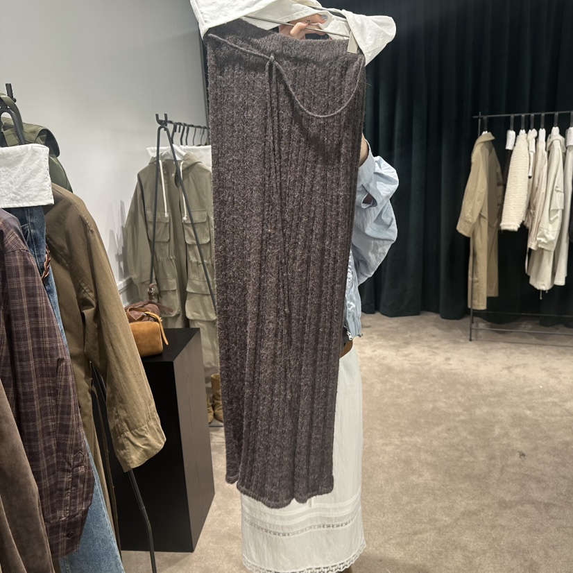 ETER東大門㊣實拍女裝新品25秋冬休閑推薦長裙羊駝毛含腰繩eter/VERSO長裙圖色3