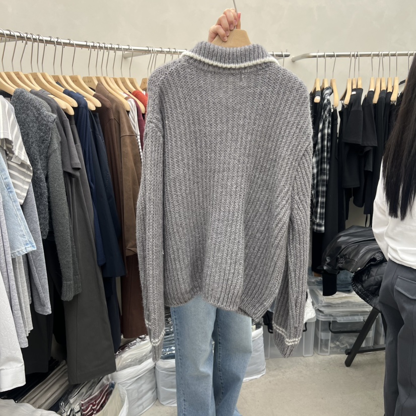 MURR韓國代購㊣女士新品25秋冬推薦人氣熱賣休閑職業毛衣開衫MURR毛衣