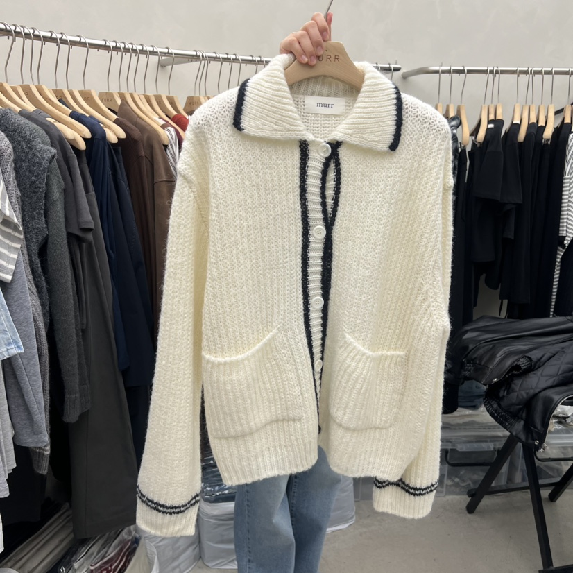 MURR韓國代購㊣女士新品25秋冬推薦人氣熱賣休閑職業毛衣開衫MURR毛衣