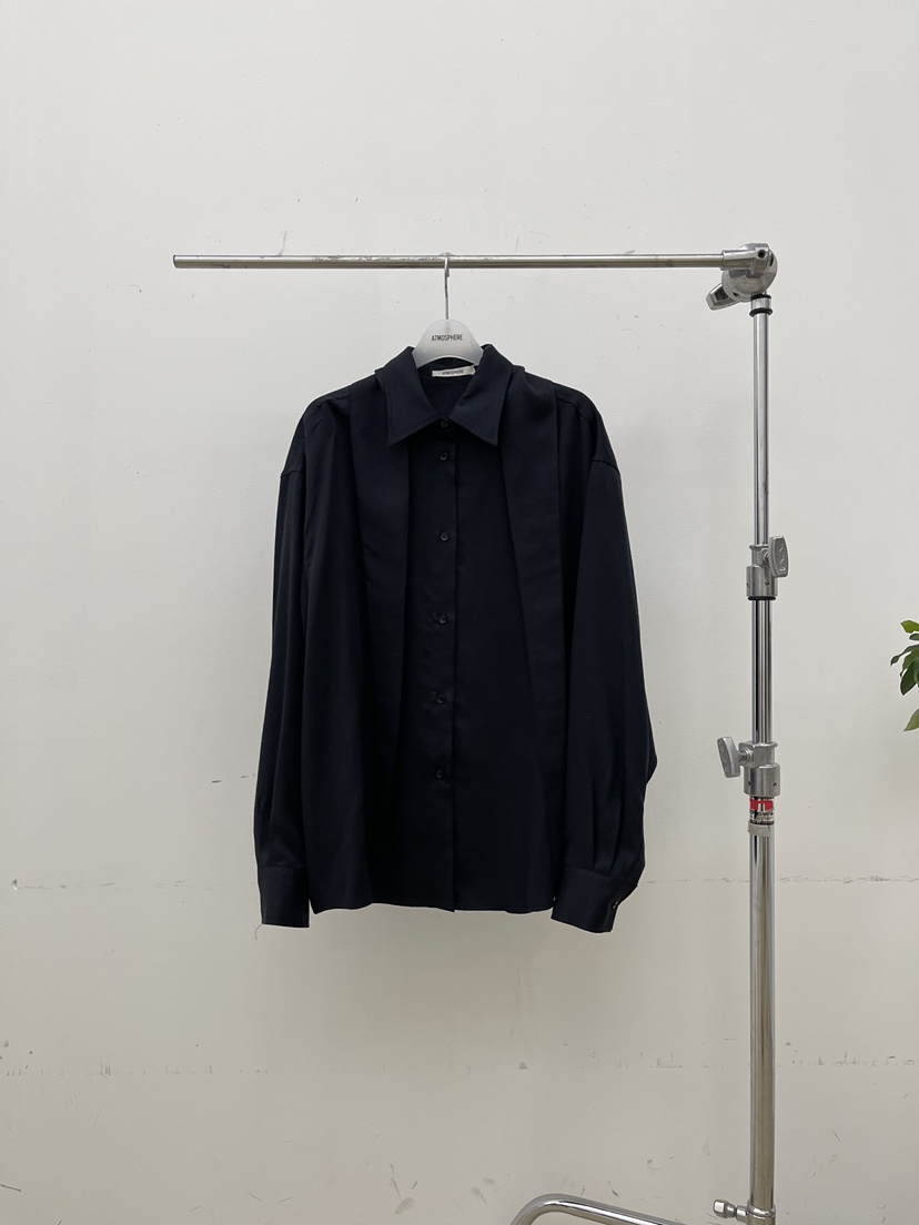 ATMOSPHERE韓國代購㊣女裝新款25秋冬熱賣真品襯衫蕾絲衫天絲ATMOSPHERE/BLING襯衫/蕾絲衫圖色2
