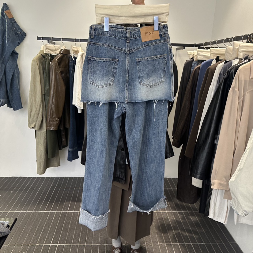 FIND-P韓國代購㊣女士新品25秋冬休閑推薦時尚人氣裙褲兩件套FIND-P裙褲