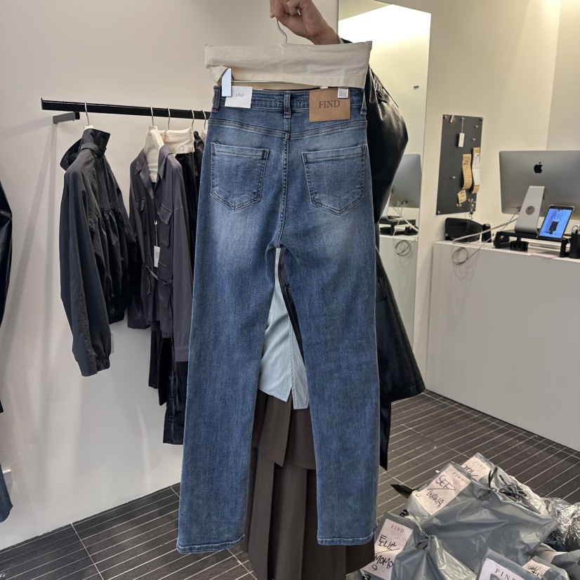 FIND-P東大門㊣直郵女士新款真品推薦熱賣人氣25秋冬牛仔褲FIND-P牛仔褲