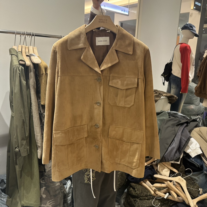 SUNDER MARKET東大門㊣代購女裝新品推薦職業休閑真品夾克SUNDER MARKET夾克