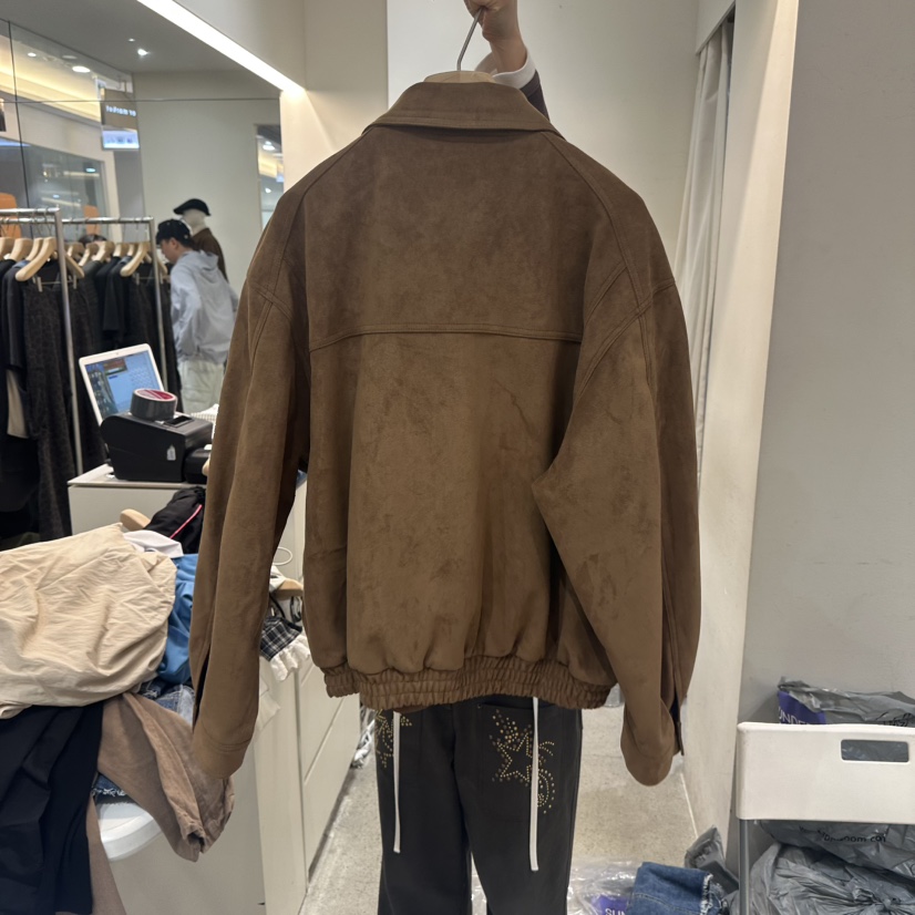SUNDER MARKET韓國直郵㊣女士新品休閑人氣真品夾克絨面革SUNDER MARKET夾克