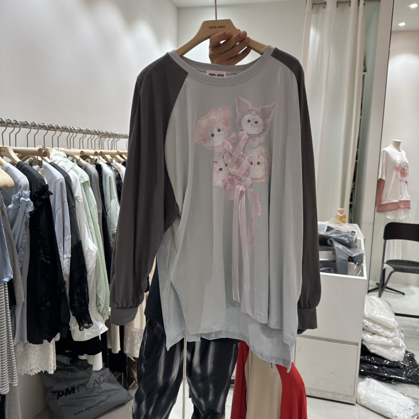MINI UNNI韓國直郵㊣女裝新品時尚職業人氣熱賣推薦真品衛衣MINI UNNI衛衣圖色3