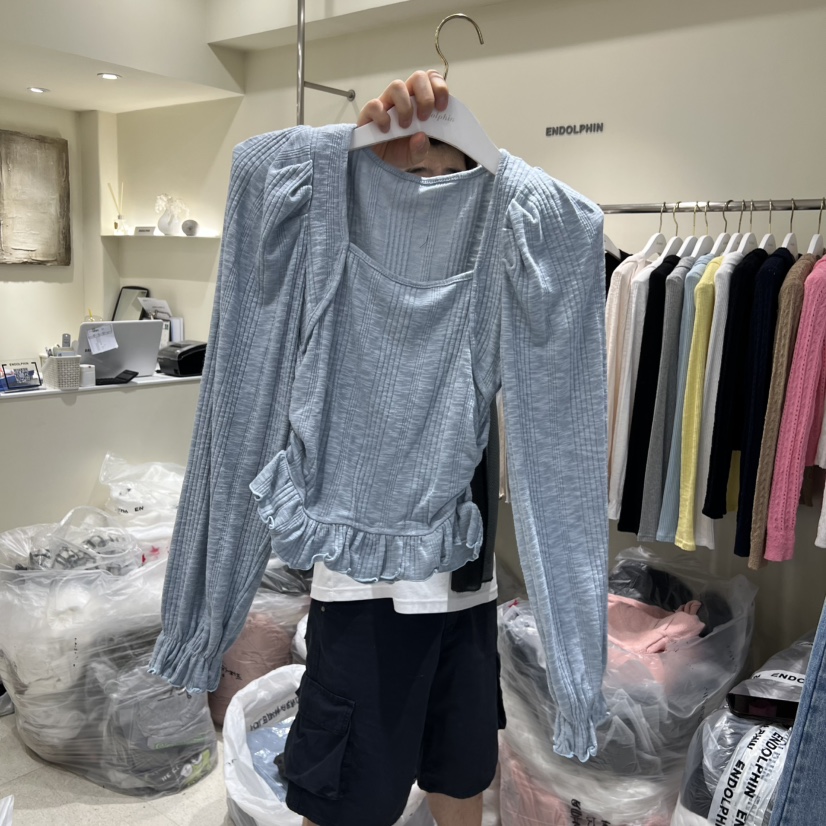ENDOLPHIN東大門㊣直郵女士新款時尚推薦人氣真品休閑長袖T恤ENDOLPHIN長袖T恤圖色2