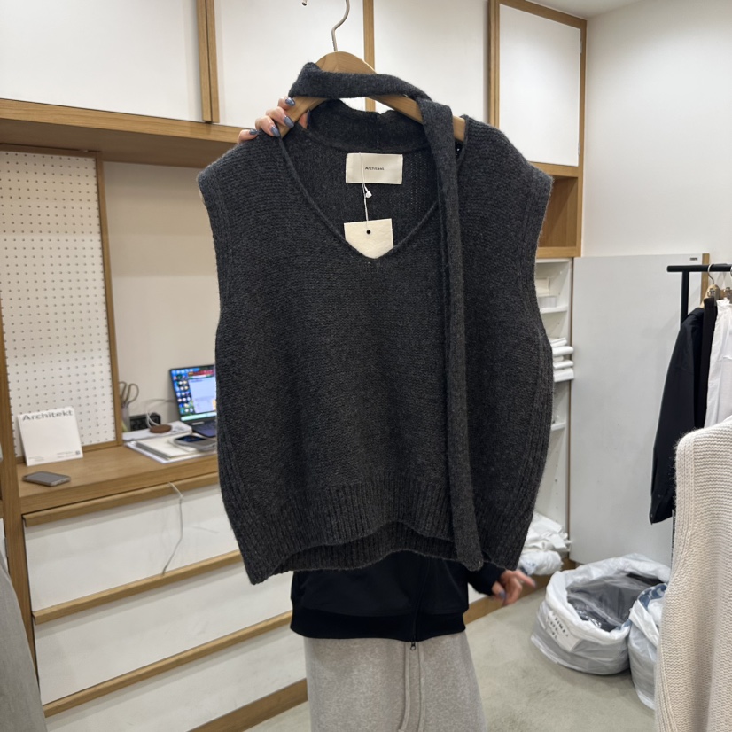 ARCHITEKT東大門㊣直郵女士新款休閑25秋冬熱賣時尚吊帶背心ARCHITEKT吊帶/背心圖色2