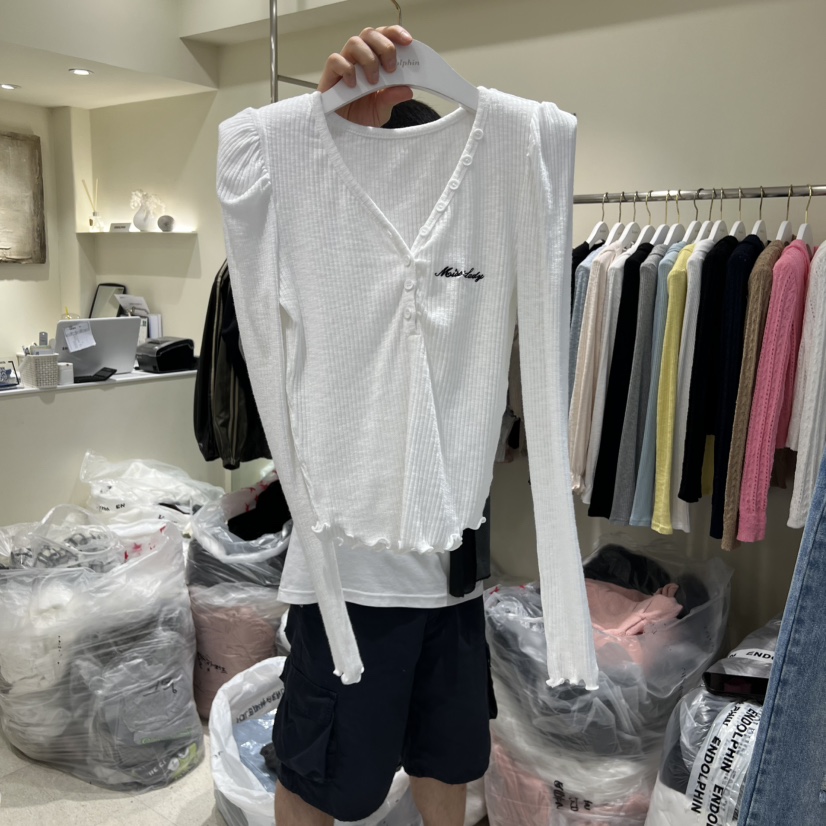 ENDOLPHIN東大門㊣實拍女士新品熱賣真品時尚推薦職業長袖T恤ENDOLPHIN長袖T恤