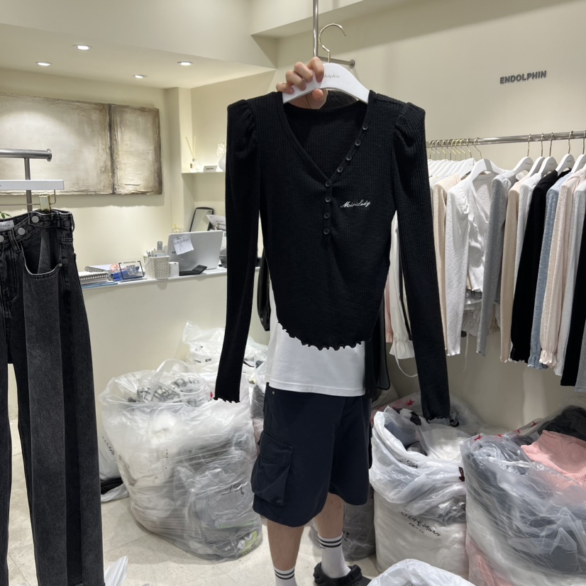 ENDOLPHIN東大門㊣實拍女士新品熱賣真品時尚推薦職業長袖T恤ENDOLPHIN長袖T恤圖色3