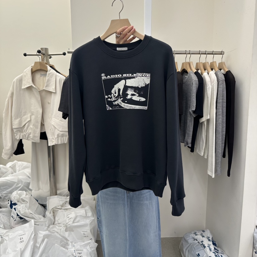ESSENCE韓國直郵㊣女裝新品25秋冬時尚真品休閑人氣熱賣衛衣ESSENCE衛衣