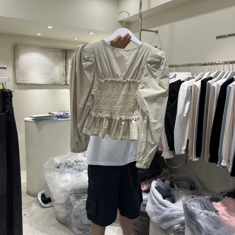 ENDOLPHIN東大門㊣代購女裝新品休閑熱賣時尚職業襯衫蕾絲衫ENDOLPHIN襯衫/蕾絲衫