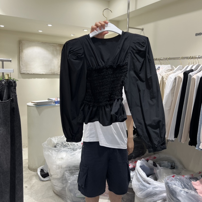 ENDOLPHIN東大門㊣代購女裝新品休閑熱賣時尚職業襯衫蕾絲衫ENDOLPHIN襯衫/蕾絲衫圖色3