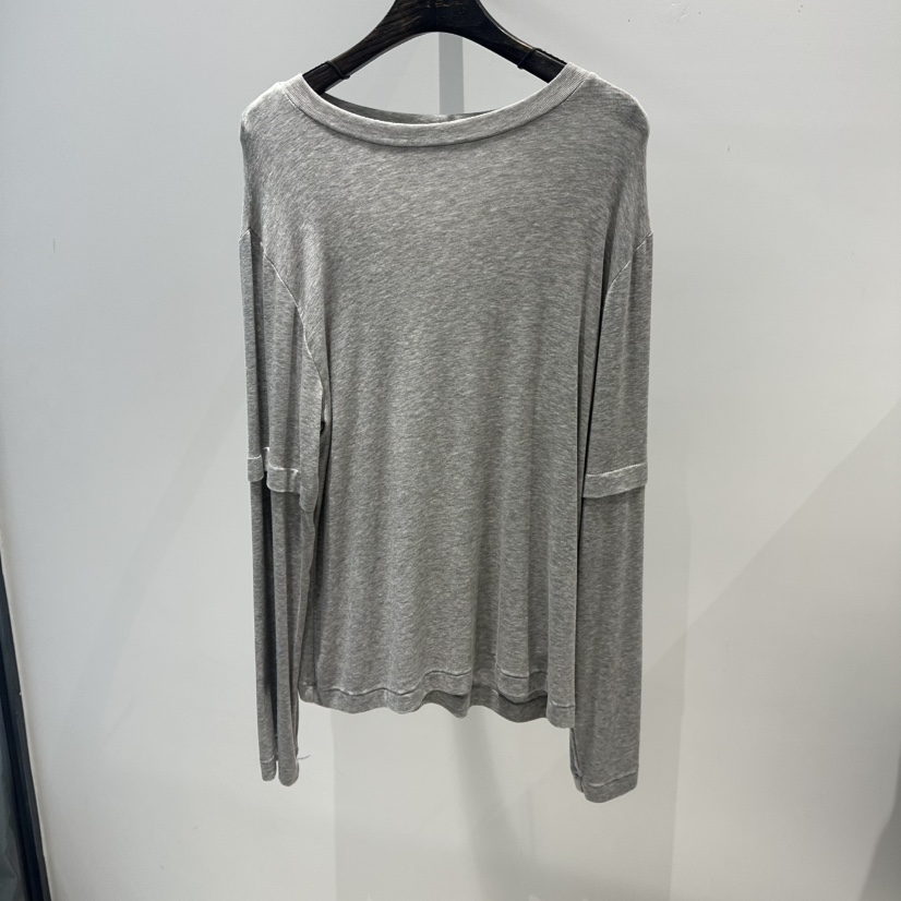 JANE BIRKIN東大門㊣實拍女士新品熱賣25秋冬長袖T恤假兩件長款JANE BIRKIN設計師品牌長袖T恤圖色2