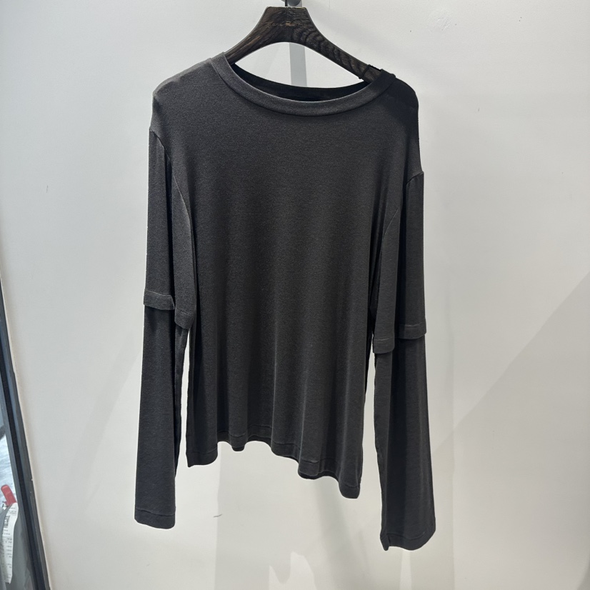 JANE BIRKIN東大門㊣實拍女士新品熱賣25秋冬長袖T恤假兩件長款JANE BIRKIN設計師品牌長袖T恤圖色3