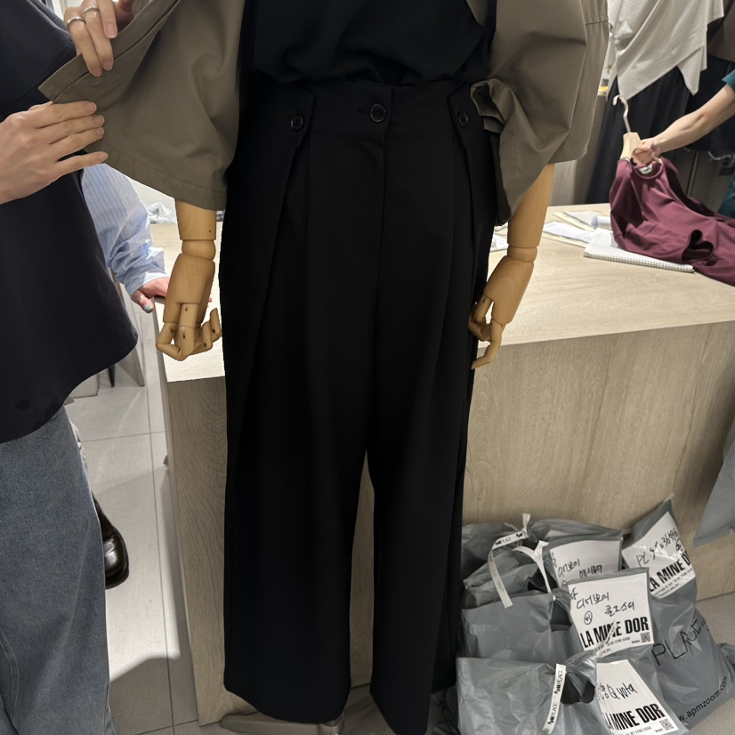 LAMINEDOR東大門㊣實拍女裝新款推薦25秋冬時尚休閑職業休閑褲LA MINE DOR休閑褲圖色4