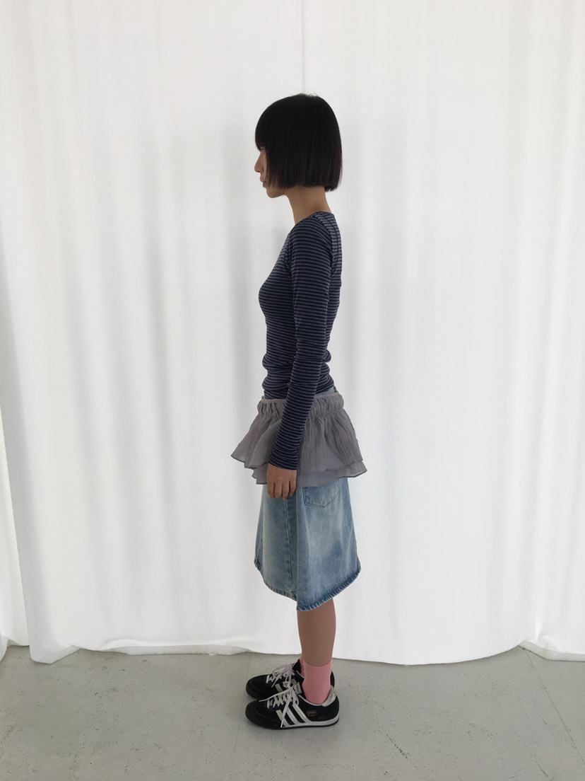 CCW韓國代購㊣女士新款推薦職業25秋冬人氣休閑熱賣長袖T恤CCW--NYUNYU長袖T恤