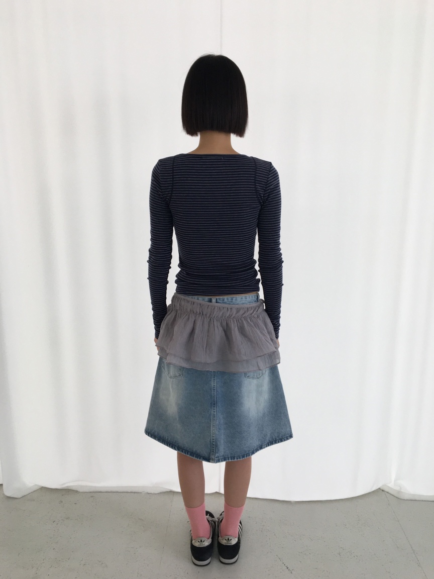CCW韓國代購㊣女士新款推薦職業25秋冬人氣休閑熱賣長袖T恤CCW--NYUNYU長袖T恤