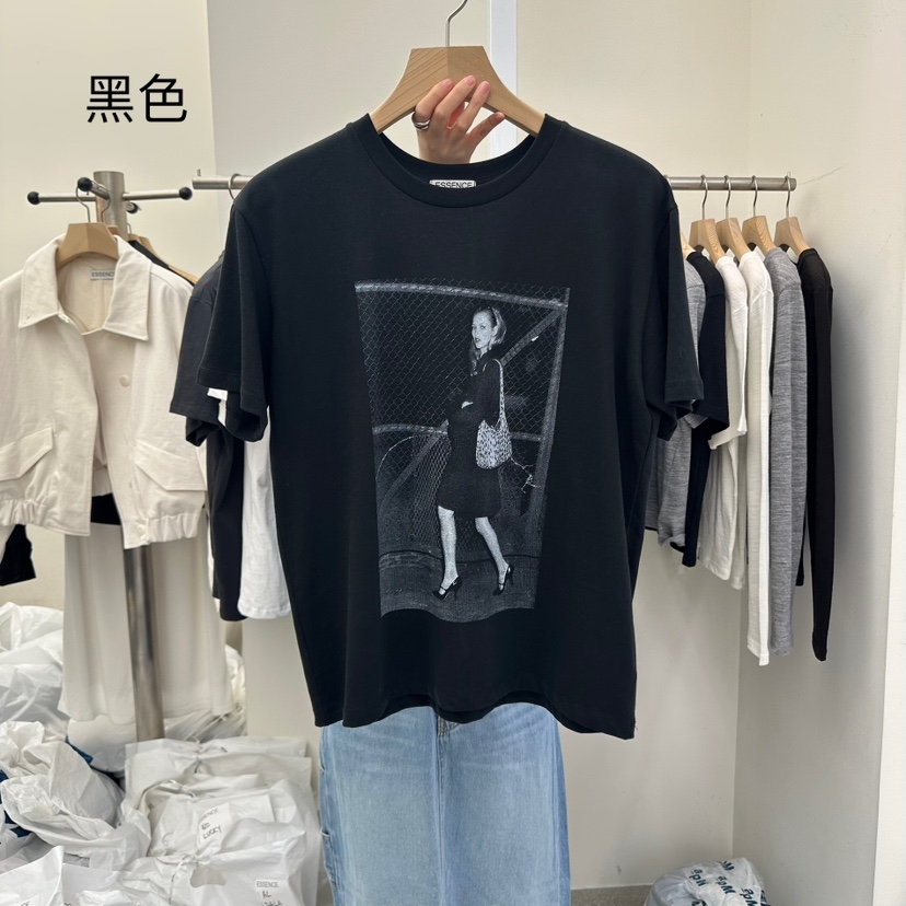 ESSENCE東大門㊣代購女士新品休閑時尚熱賣25秋冬人氣推薦T恤ESSENCET恤圖色3