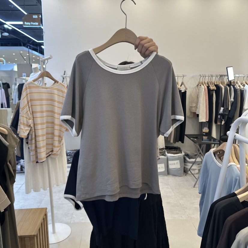 FUNNY POWDER東大門㊣實拍女裝新品25秋冬職業真品推薦T恤THE FUNNYT恤圖色4