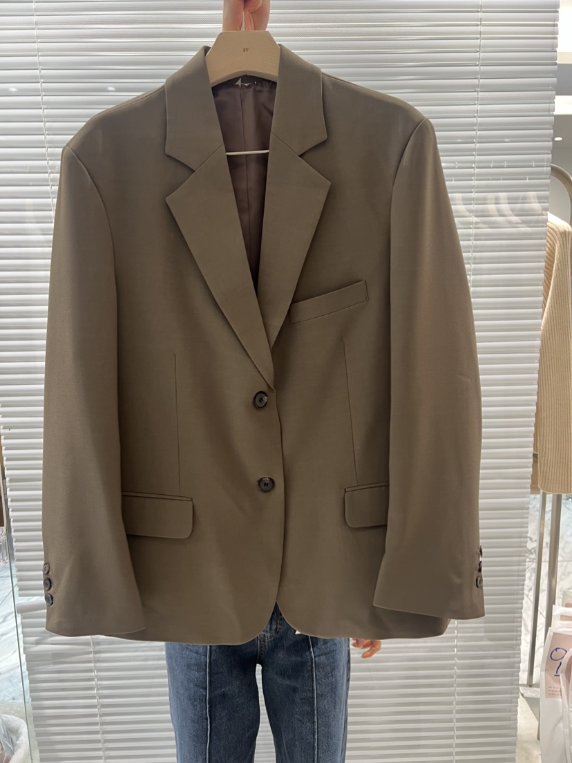 FF韓國直郵㊣女士新品休閑職業人氣25秋冬熱賣夾克雙扣夾克FF/SUNDAY夾克圖色2