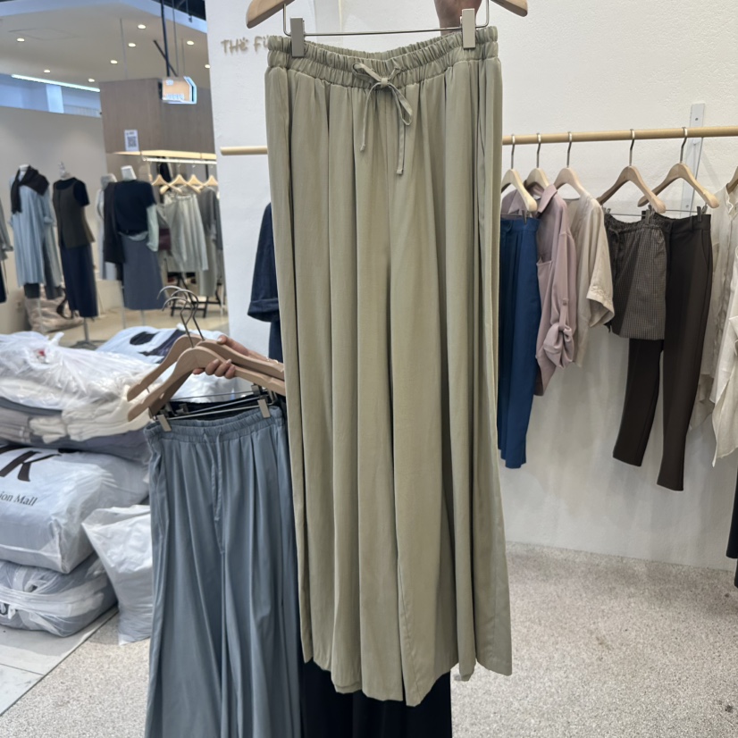 FUNNY POWDER東大門㊣實拍女裝新品時尚休閑推薦休閑褲亞麻THE FUNNY休閑褲