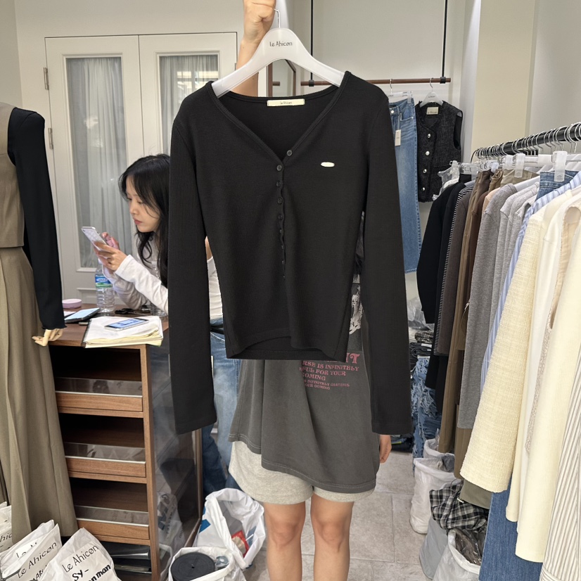 LE AHICON東大門㊣代購女裝新品真品時尚人氣長袖T恤羊毛衫Le Ahicon長袖T恤圖色5