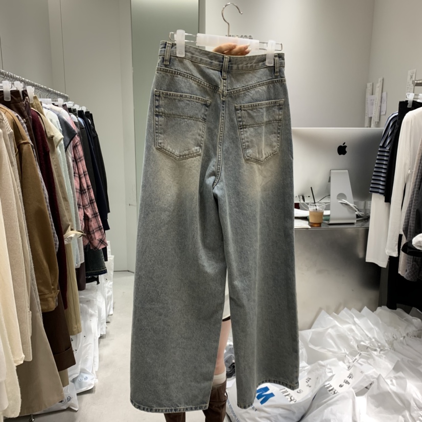 NUESE韓國代購㊣女裝新款休閑時尚真品熱賣人氣職業推薦牛仔褲NUESE牛仔褲