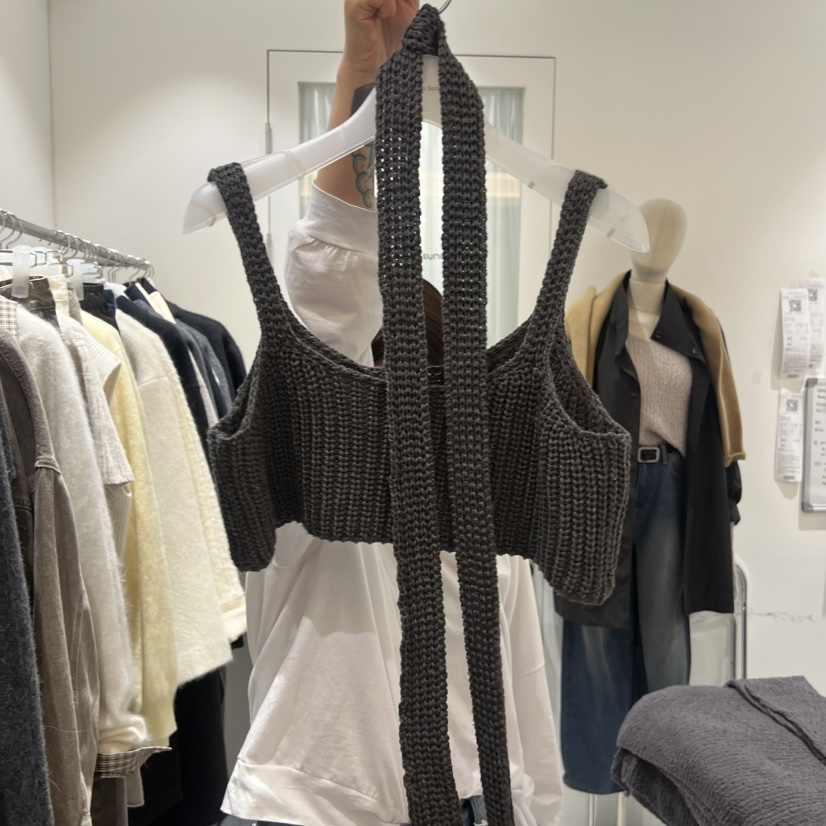 MONDAY TO SUNDAY韓國直郵㊣女裝新品25秋冬吊帶背心含脖帶MONDAY TO SUNDAY吊帶/背心