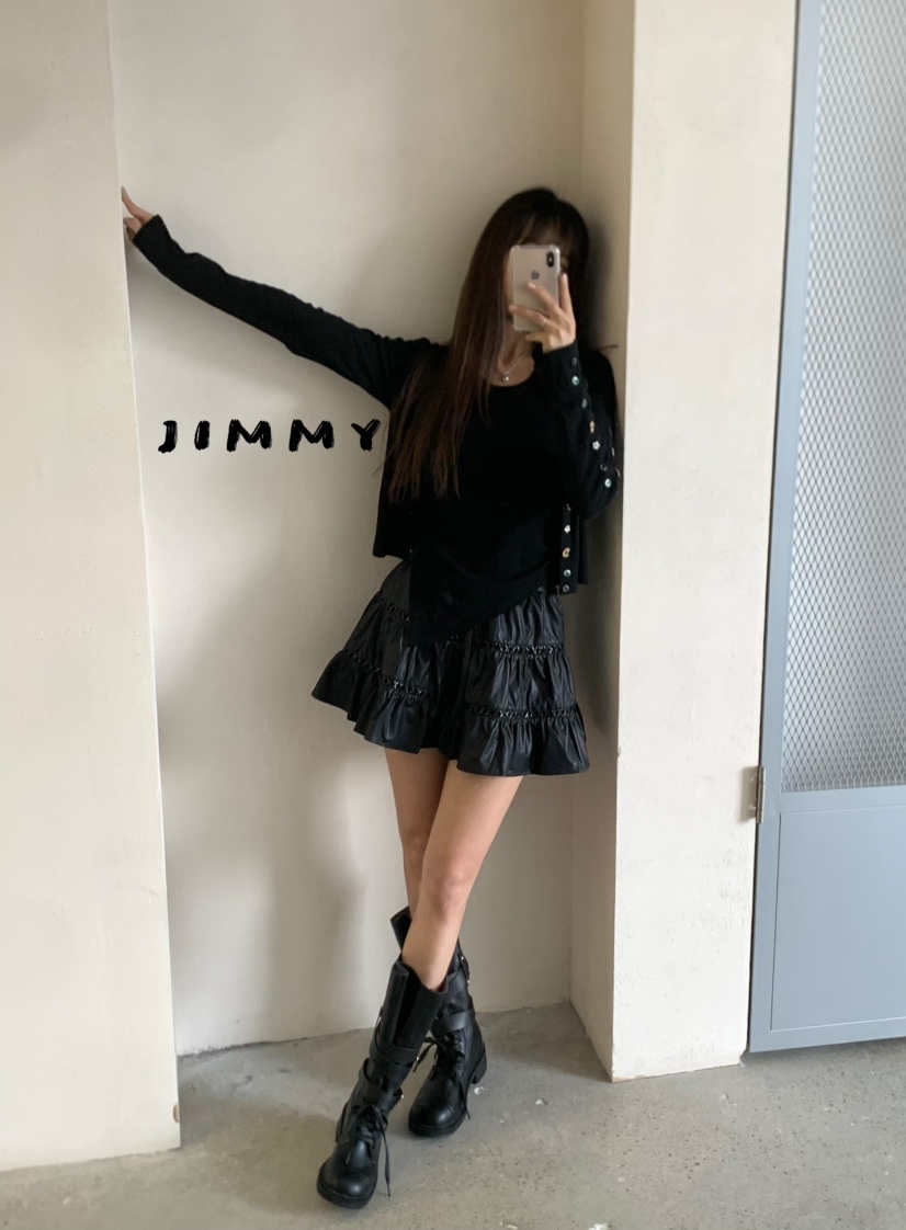 JIMMY東大門㊣實拍女裝新款推薦休閑熱賣時尚職業長袖T恤開衫JIMMY/REMAKE長袖T恤