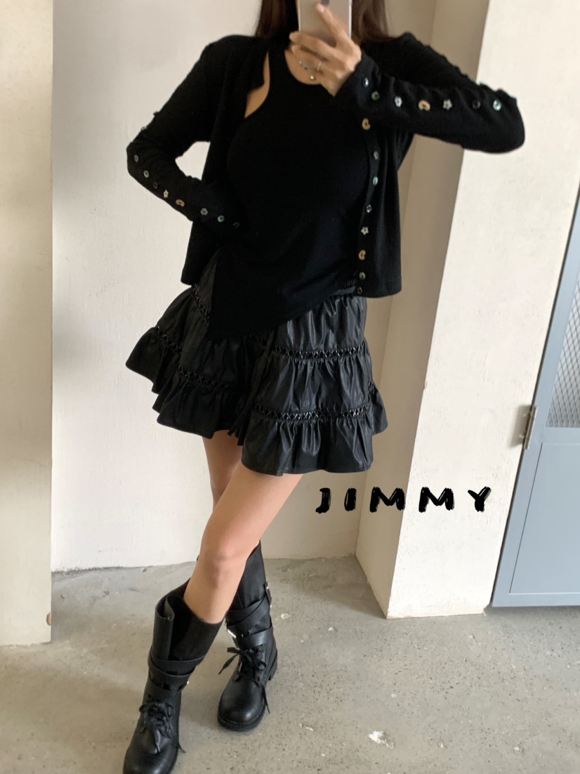 JIMMY東大門㊣實拍女裝新款推薦休閑熱賣時尚職業長袖T恤開衫JIMMY/REMAKE長袖T恤